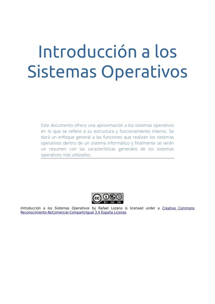 Imágen de pdf Introducción a los Sistemas Operativos